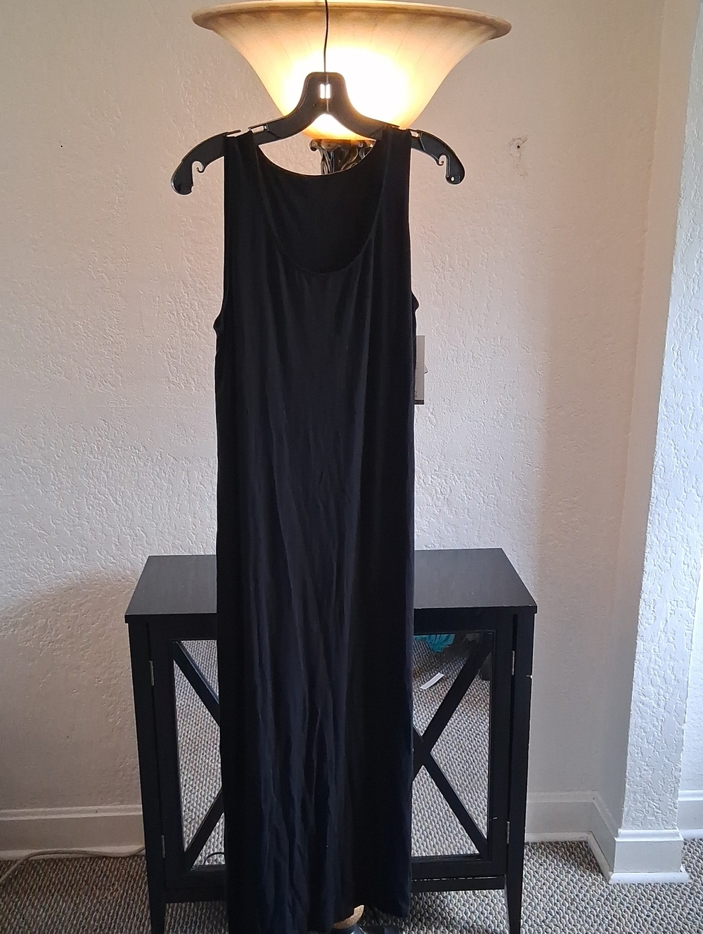 Eileen Fisher Black Sleeveless Maxi Dress